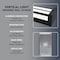 Luxrite Outdoor LED Wall Sconce 16in Outdoor Wall Light Black Aluminum 3CCT 3000K-5000K 15W ETL IP65, 2PK LR40316-2PK - alternate 2